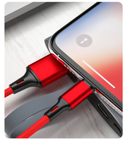 Cable de Datos USB con Logotipo OEM, Trenzado de Nailon, Carga Rápida 2.4A, 1m 2m, para iPhone, iOS, Escáner de Código de Barras, Uso con Computadora