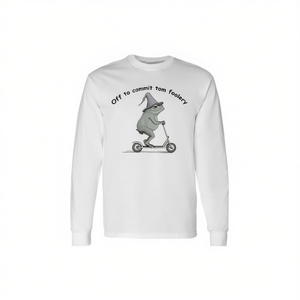 Camiseta de manga larga con diseño de Frog Off To Commit Tom Foolery, ropa promocional - Product Image 2