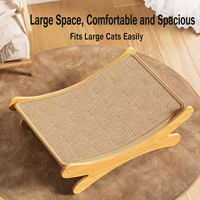 Lit de luxe pour chat en bois, chaise longue, griffoir, taille super grande, résistant aux rayures, sans débris, montage facile, carton durable