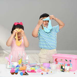 Torta fai da te ciambelle al cioccolato e ghiaccio Dessert tema <span class=keywords><strong>Slime</strong></span> <span class=keywords><strong>Kit</strong></span> per bambini bomboniere per fare nuvola di burro e melma di schiuma - Product Image 3