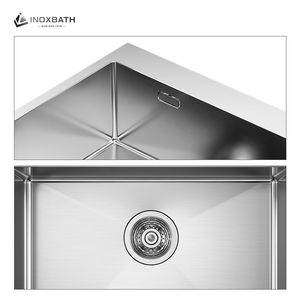 Yüksek kalite el yapımı 304 paslanmaz çelik mutfak lavabosu tek kase Undermount tarzı çift kase tasarımı - Product Image 2