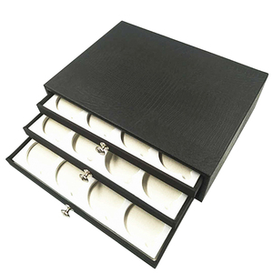 Venta caliente logotipo personalizado tienda óptica 36PCs lente muestra caja de exhibición gafas de sol lente pantalla bandeja con 3 cajones - Product Image 2