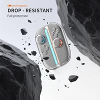 Coque rigide transparente en cristal JYS-NS2311 pour manettes Joy-Con gauche et droite de Switch 2, étui de protection en PC avec support pour cartes de jeu