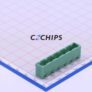 DB2ERC-7.62-6P-GN Plug-in Terminal Block Bent Lead Through Hole,P=7.62mm Board-to-Board / Socket - Closed 1x6P 7.62mm Green - Product Image 2