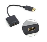Haute qualité DisplayPort mâle HDTV femelle convertisseur câble DP HDTV adaptateur pour ordinateur projecteur PVC combinaison blindage