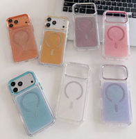 Coque de téléphone scintillante pour iPhone 17 Pro Max 16 Plus 15 14 13 12 11, compatible avec le chargement sans fil, en acrylique, motif mignon pour femme, style Ins, coque arrière