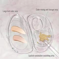Palette de mélange de maquillage pliable en acrylique transparente, plateau de mélange portable pour fond de teint, support de rangement