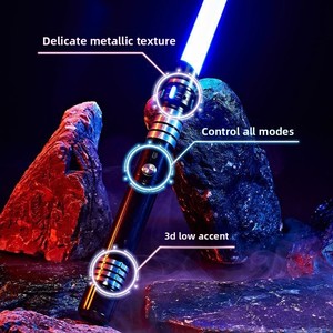 Épée laser officielle Ewok authentique rechargeable en métal, jouet lumineux deux-en-un avec effets sonores et changement de couleur - Product Image 2