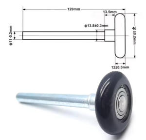 Nylon-Garagentorrollen mit Lager und Welle, Garagenrollen, Ersatz-Türbeschläge Vollständige Größentabelle & Auswahlhilfe - Product Image 1