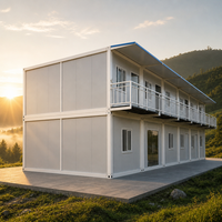 Maison préfabriquée moderne de luxe à deux étages, maison modulaire compacte, bureau mobile portable, unité résidentielle
