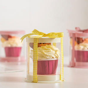 Caja transparente de plástico para cupcakes de 2 pulgadas, envase para pastel de mousse, herramientas para pasteles de calidad alimentaria - Product Image 6