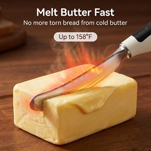 3-in-1 USB-Aufladbares Beheiztes Buttermesser Edelstahl-Buttermesser Lebensmittelecht Beheiztes Buttermesser - Product Image 4