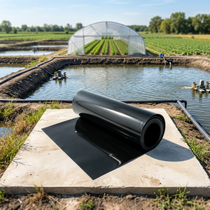 มาโคร ®   แผ่นรองบ่อเก็บน้ำ HDPE หนา 1.50 มม. มาตรฐาน ASTM GRI GM13 ป้องกันน้ำรั่วซึม สำหรับการเก็บน้ำฝนเพื่อการเกษตร - Product Image 1