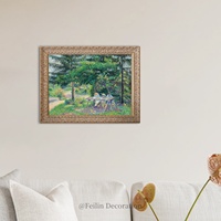 Tableaux muraux vintage Paysages européens Fleurs Décoration de mariage encadrée en bois Toile Décoration intérieure