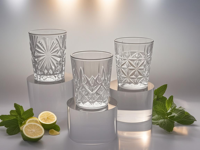 Verre à liqueur de luxe de haute qualité, classique, 60 ml, gaufré, bord lisse, transparent, lourd, pour dégustation de spiritueux, avec logo personnalisé