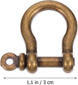 Lot de boucles de remplacement en métal pour sacs, ensemble de fermoirs en cuivre antique pour sangles de bagages, grands et petits fermoirs fer à cheval pour sacs à main et valises DIY - Product Image 2
