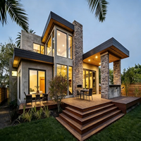 Villa Prefabricada de Lujo de Dos Pisos, Casa con Estructura de Acero Ligero Amueblada, Villas con Estructura de Acero