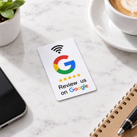 NFC-Überprüfungskarte aus PVC, 85,5x54mm, PVC-Visitenkarte mit NTAG215 QR-Code zum Bewerten für Einzelhandelsgeschäfte