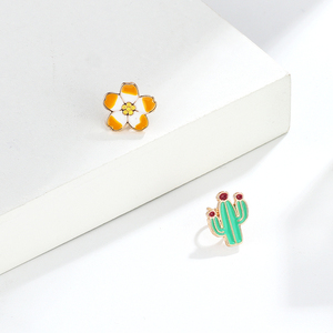 Unisex Kẽm Hợp Kim Hoa Hình Men Trâm Pins Dễ Thương Phong Cách Rhinestone Trang Sức Phụ Kiện Cho Trẻ Em Wedding Đảng Quà Tặng - Product Image 4