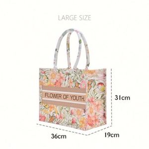 <b>Large</b> Capacity Original Canvas Bag for Women's Ins Style Korean Summer Cute Handbag Vertical Zipper Environmental Bag Customized - Product Image 4