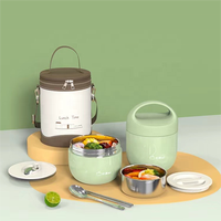 Nouveaux produits Contenant alimentaire scolaire personnalisé Thermos Flacon à soupe Isolant en acier inoxydable Thermique Bento Boîte à lunch pour enfants