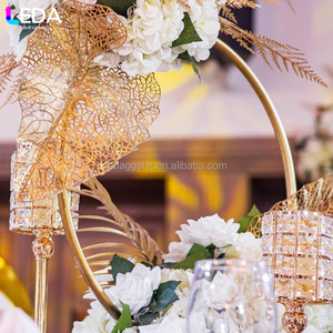 ขาตั้งดอกไม้ดีไซน์ใหม่ LEDA วงแหวนเหล็กทรงกลมสำหรับตกแต่งงานแต่งงาน - Product Image 2
