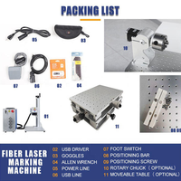 Nueva Máquina de Marcado Láser de Fibra CNC 2.5D para Joyería/Armas de Fuego/Metal, Rango de 20W-100W, Compatible con Formatos DXF/PLT/BMP/AI/LAS/DWG, Grabado