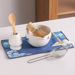 Wholesale Handmade Matcha Ceremony Tools Matcha Whisk <b>Set</b> Customize Natural Bamboo Whisk Matcha <b>Tea</b> <b>Set</b> with Whale Logo - Product Image 1