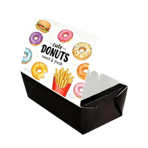 Wholesale Disposable Take Out <b>Box</b> With Logo for Donut Burger Chips Fast Food Packaging Cardboard Container Paper <b>Packing</b> <b>Box</b> - Product Image 2