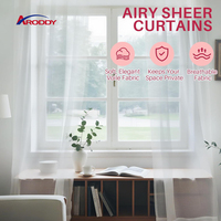 ARODDY Rideau en voile de polyester respirant, couleur unie, longueur et largeur personnalisées, 254*213cm, pour maison de vacances
