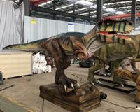 Modèle de dinosaure animatronique de 5 m, simulation de Tyrannosaurus Rex électronique RC grandeur nature pour parc d'aventure et utilisation en intérieur/extérieur