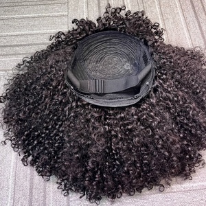 100% Virgin Human Hair 270gram SDD <b>Pixie</b> Curl Fringe <b>Wig</b> Super Double Drawn Frange bob - Product Image 2