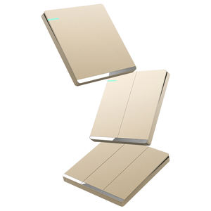 Interrupteur mural gris beige 16A de luxe en gros avec bande décorative de miroir en cristal, interrupteur universel en bronze haute <span class=keywords><strong>flamme</strong></span> 2500W fabriqué - Product Image 1