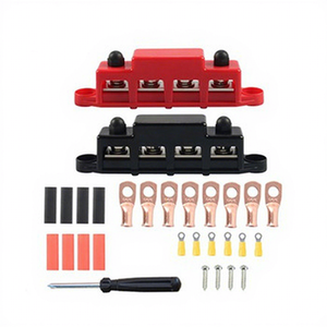 <span class=keywords><strong>Precio</strong></span> con Impuestos Incluidos: Bloque <span class=keywords><strong>de</strong></span> <span class=keywords><strong>Distribución</strong></span> <span class=keywords><strong>de</strong></span> 4 Pernos para Cableado <span class=keywords><strong>de</strong></span> Alta Corriente M8 M10, Rojo y Negro, para RV, Yate, Autobús ZR0081443 - Product Image 4