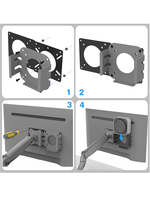 Plaque adaptatrice de montage VESA pour Mac Mini M4 et NUC, support d'extension universel pour mini-PC, compatible 75x75mm et 100x100mm