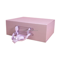 Boîtes cadeaux rigides pliables en papier avec ruban, bon marché, pour vêtements, chaussures, maquillage, sacs à main, emballages en papier
