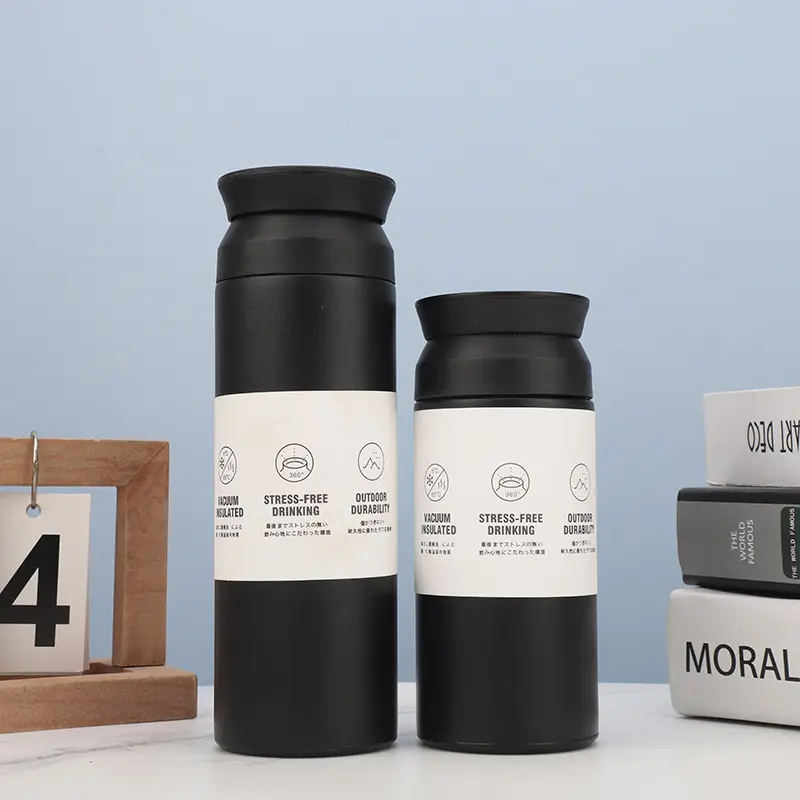 2024 Neue moderne Wasser flasche mit Griff Vakuum isolierte Edelstahl-Metall thermos flaschen Große auslaufs ichere Sport flasche