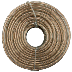 Vente en gros de 25 <span class=keywords><strong>pieds</strong></span> de calibre 20 AWG pur et cuivre étamé câble parallèle transparent plat clair double câble de haut-parleur petit rouleau - Product Image 3