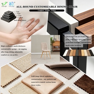 Silla de Comedor OKAY con Patas de Madera de Calidad, para Cocina o Cafetería, Superficie Fácil de Limpiar, Diseño Minimalista, Cómoda, con Tapizado Acolchado - Product Image 2