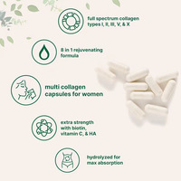 Capsules de collagène en gros en stock, transfrontalières, les plus vendues, pour adolescents, améliorent la densité osseuse, 240 capsules, complément alimentaire