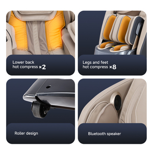 Silla de Masaje de Lujo Ningbo Real Leather China Best Luxury Relax Harmony Zero 8D, Fabricante - Product Image 4