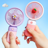 Kipas genggam Mini portabel, USB dapat diisi ulang dengan dudukan Desktop, produk elektronik konsumen hadiah siswa grosir baru