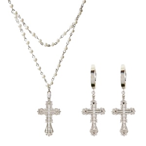 Ensemble de colliers en perles coquillages croisés personnalisés de <span class=keywords><strong>style</strong></span> <span class=keywords><strong>gothique</strong></span> pour femmes, accessoires de bijoux en cuivre - Product Image 6