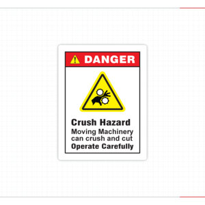 ป้ายเตือนอันตรายจากเครื่องจักรเคลื่อนที่ ป้ายความปลอดภัยอุตสาหกรรม สติกเกอร์เตือนอุปกรณ์อุตสาหกรรม - Product Image 3