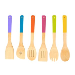 2024 ustensiles de cuisine en bambou respectueux de l'environnement dégradables logo personnalisé petite cuillère à spatule en bambou quantité minimale de commande - Product Image 2