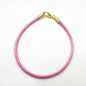 Red Waxed <b>String</b> <b>Bracelet</b> 2Mm 18Cm 3Mm 18Cm Geometric Design Unisex Gift Jewelry - Product Image 4