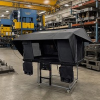 Tente de toit rigide en aluminium avec ouverture latérale en TPU pour camping 4x4, SUV et camion