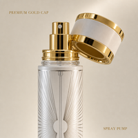 Vente en gros de flacons de parfum en verre vides avec bouchon en métal rouge mat, flacon rond rechargeable de luxe personnalisé, emballage en vrac