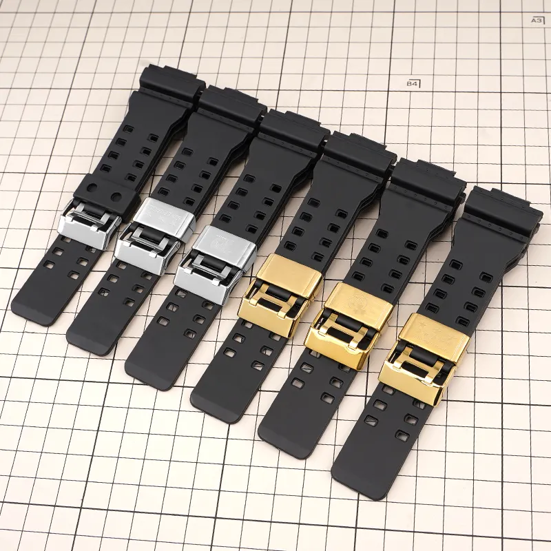 Factory Direct Sale PU Watch Band Strap For Casio Gshock Watch Bands With Steel Ring