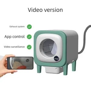 Litière Intelligente pour Chat avec Évacuation <span class=keywords><strong>et</strong></span> Désodorisation, Visionnement Visuel, Nettoyage Automatique, Facile à Nettoyer, Contrôle des Odeurs, Produits pour Animaux de Compagnie - Product Image 1